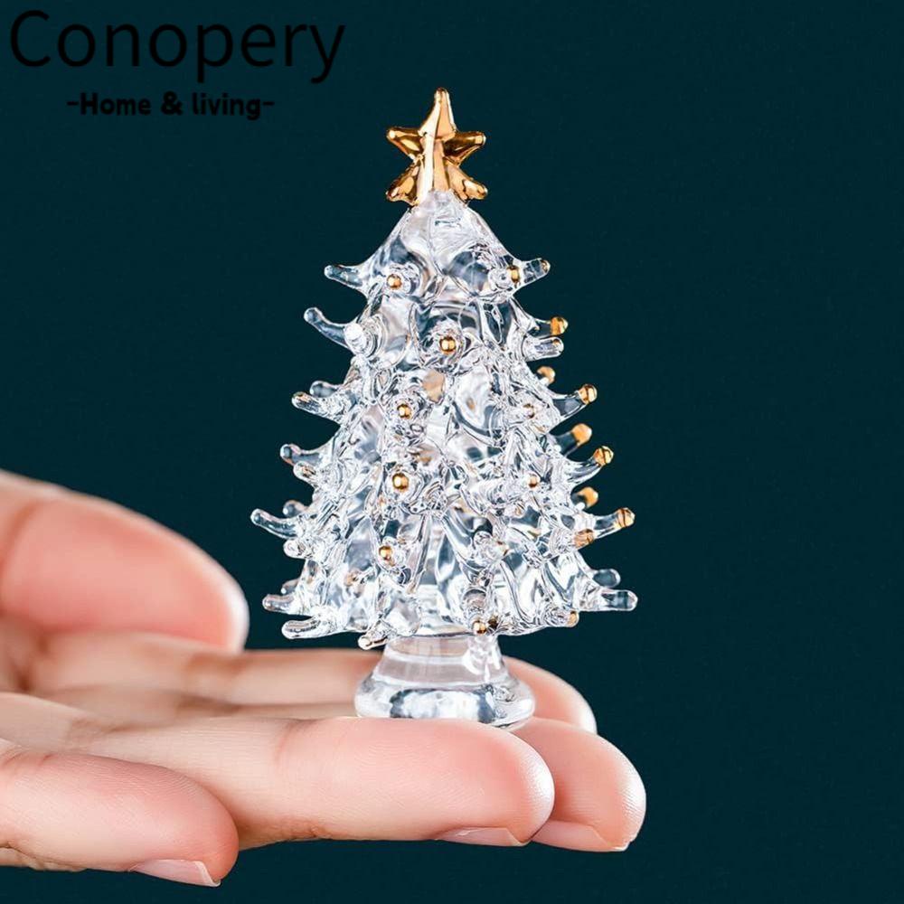 Conopery Đồ trang trí Cây Pha Lê Mini Trong Suốt Thời Trang 2.4 ''