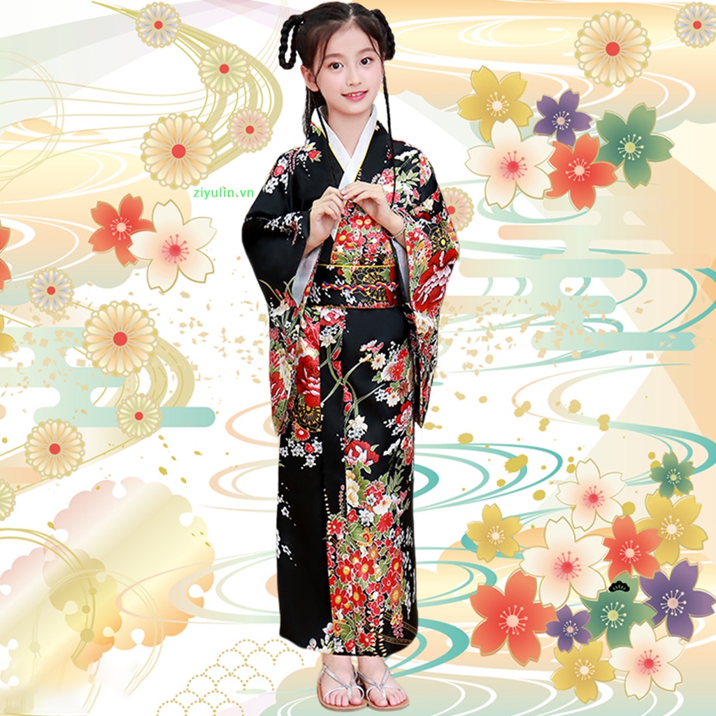 Đầm kimono Nhật Bản Hóa Trang Công Chúa ziyulin Cho Bé Gái