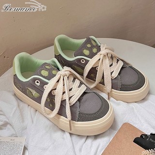 GUDETU❤Giày Lười Vải canvas Đế Dày Thời Trang Hàn Quốc Mới Cho Nữ