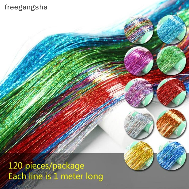 Bộ 200 Sợi Kim Tuyến Lấp Lánh 90cm Dùng Nối Tóc Phong Cách Hippie