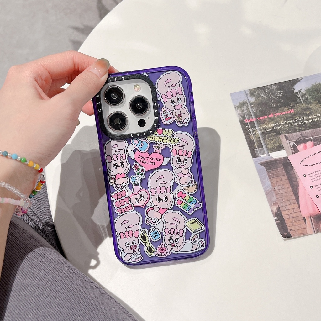 Ốp Lưng Kim Tuyến Nước Hình Con Thỏ Cho iPhone 15 14 13 12 Pro Max