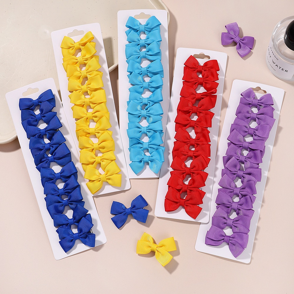 Set 5 Kẹp Tóc Nơ Kim Loại 1.9 "Cho Bé Gái
