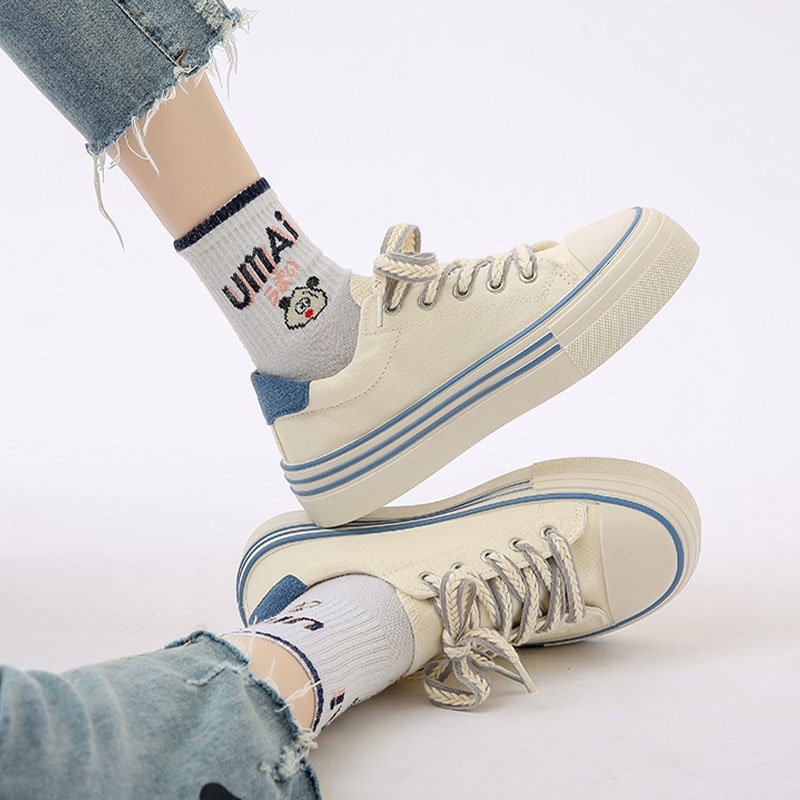 Giày Thể Thao Canvas Màu Đen Thời Trang Cho Nữ
