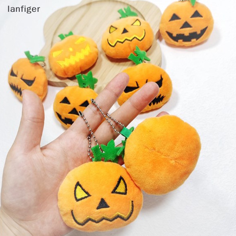 Móc Khóa Bông Hình Trái Bí Ngô Halloween Dễ Thương