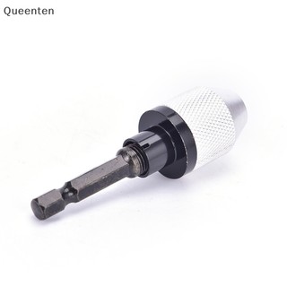 Queenten 1/4 "hex shank keyless drill chuck quick change bit driver converter adapter qt
