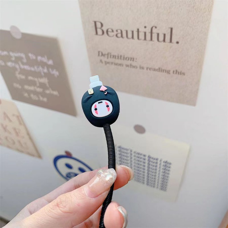 Vỏ Bảo Vệ Hộp Sạc Tai Nghe Apple 18W / 20w Bằng Silicon Hình Vô Diện Dễ Thương