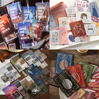 (TỔNG HỢP) Túi 60 miếng sticker nhiều mẫu tự chọn trang trí journal