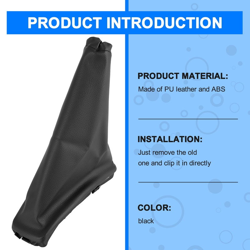 Bọc Phanh Tay Bằng Da PU Màu Đen Cho Chevrolet Spark 2011-2016