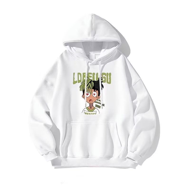 Áo Hoodie In Họa Tiết Hoạt Hình Phong Cách Hip hop Mỹ Cho Nam