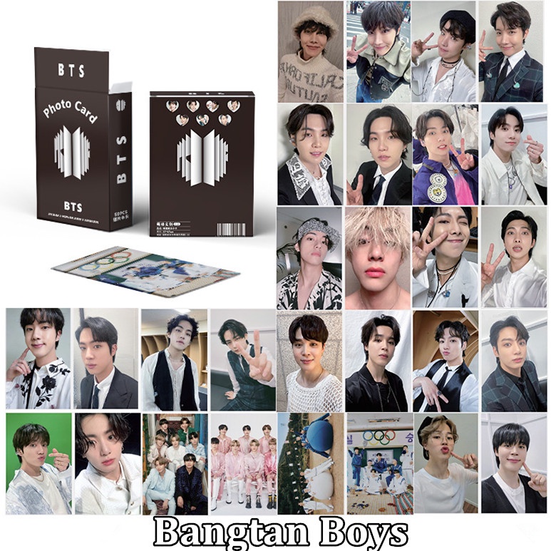 50pcs/box BT-S Photocards Album Laser Lomo Cards Bangtan Boys Kpop Collection LETAOTAO2023
