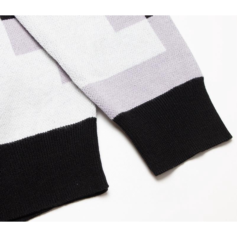 Áo Sweater Cổ Tròn Họa Tiết Mosaic Phong Cách Mới Cho Nam Và Nữ