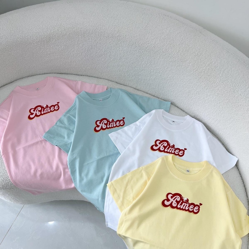 BABY TEE AIMEE logo ss1 áo thun nữ form vừa chất cotton