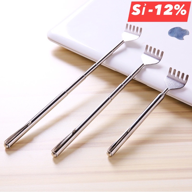 Cây Gãi Lưng, Gãi Ngứa Inox Rút Gọn Kéo Dài 50cm.