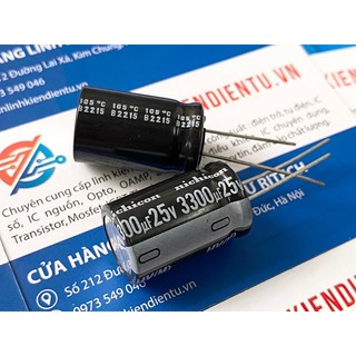 Tụ hóa nichicon 3300uf 25v kích thước 16x25mm