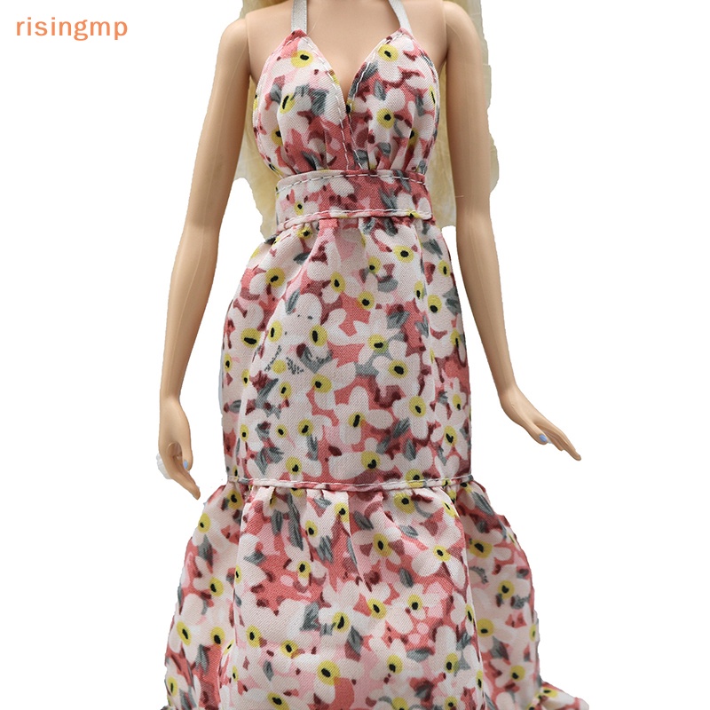 1 Đầm Hai Dây Họa Tiết Hoa Xinh Xắn Thời Trang Cho Búp Bê