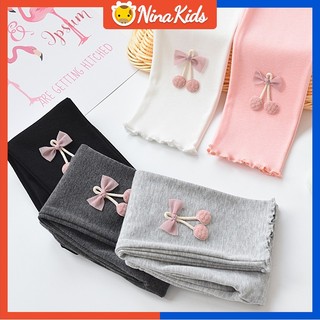 Quần legging in hình quả cherry cho bé gái từ 2-9 tuổi