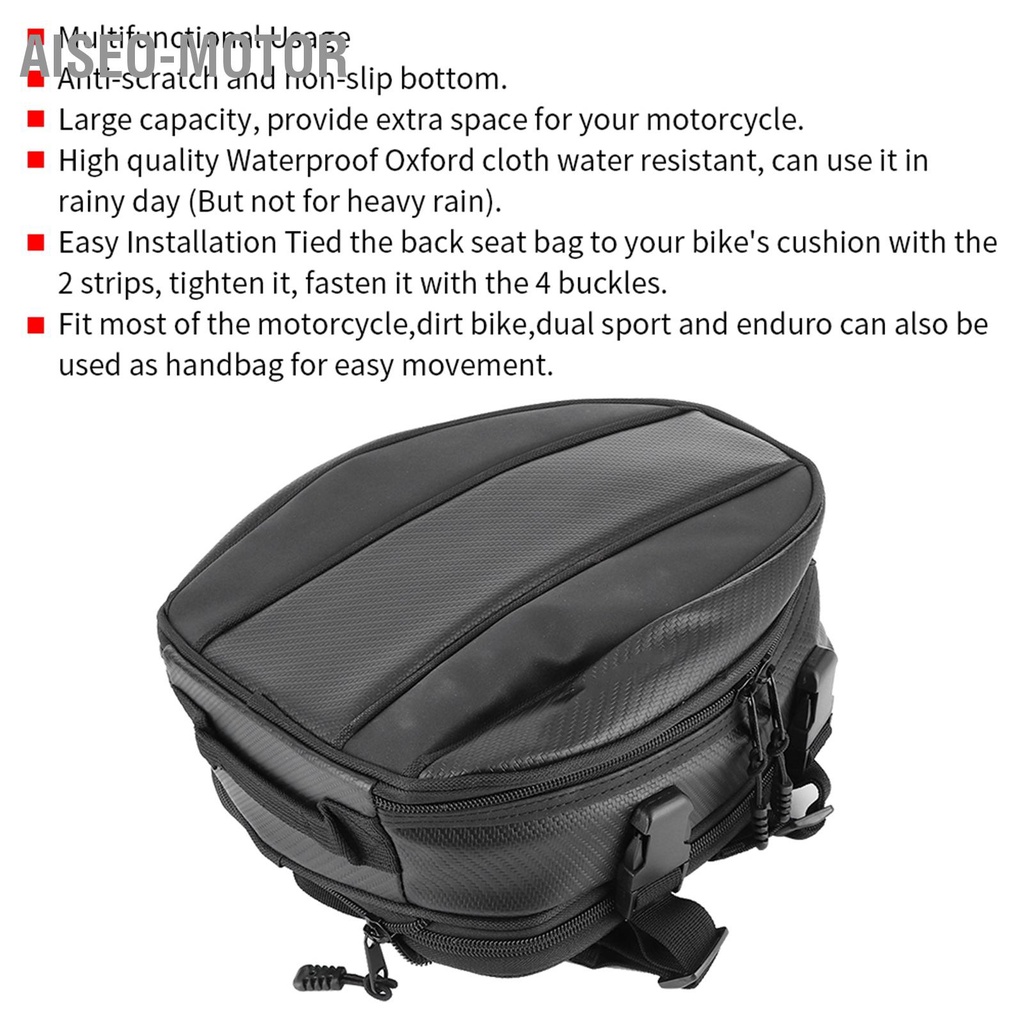 Túi Đựng Đồ Gắn Đuôi Xe Máy màu Túi đuôi xe máy chống thấm nước Túi đeo vai Ghế sau - Túi đựng đồ phía sau xe máy Aiseo Biking