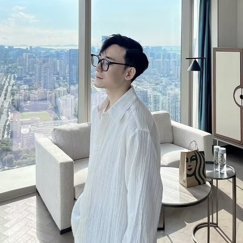 Áo Sơ Mi Nam Dài Tay Dáng Rộng Phong Cách Retro Sang Trọng