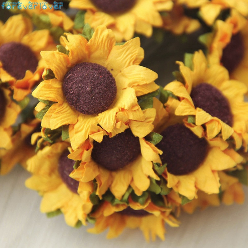 Set 100 Hoa Hướng Dương Giả Dùng Để Trang Trí