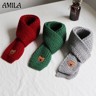 Khăn Choàng Cổ Giữ Ấm Chống Gió Phong Cách Hàn Quốc Dễ Thương Cho Bé Trai Và Gái AMILA