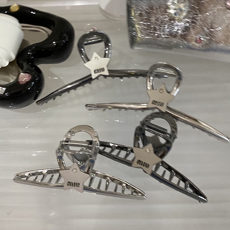Kẹp Tóc Kim Loại Hình Cá Mập / Ngôi Sao / Chữ Cái Chất Lượng Cao 2023