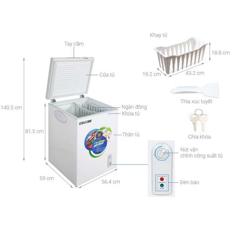 Tủ đông Funiki, Tủ đông Hoà Phát, Tủ đông mini - Mới 100%