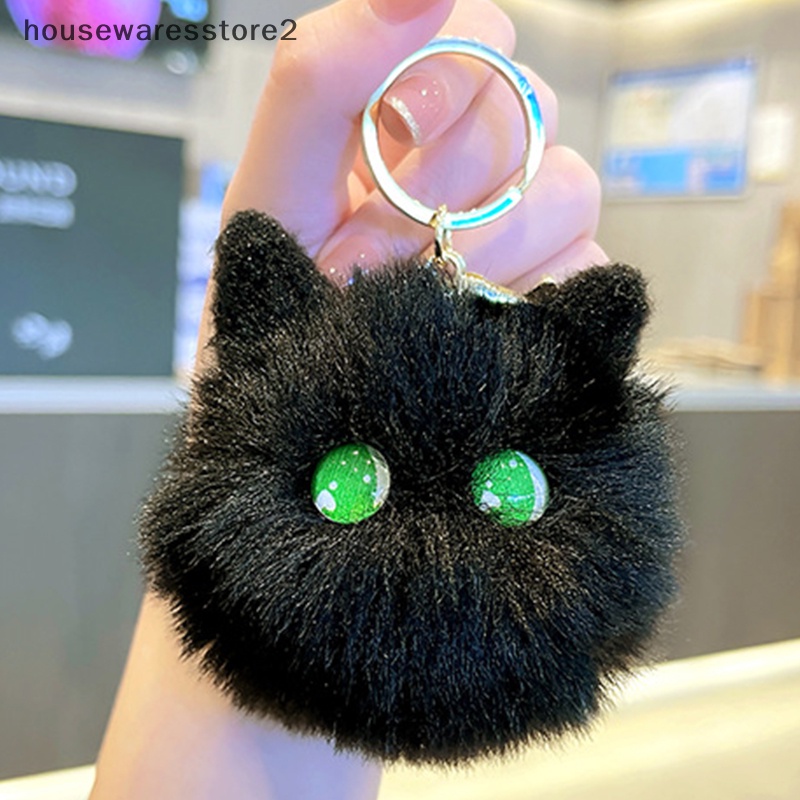 Dễ thương blush cat ball keychain túi mặt dây chuyền sang trọng mặt dây chuyền quà tặng sinh nhật boutique