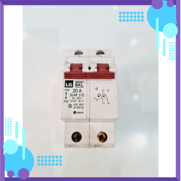 MCB Ngắt quá tải dòng loại 20A, chính hãng LG, số lượng lớn, lắp tủ điện chủ, nhà máy, thi công xưởng, tàu bè chính hãng