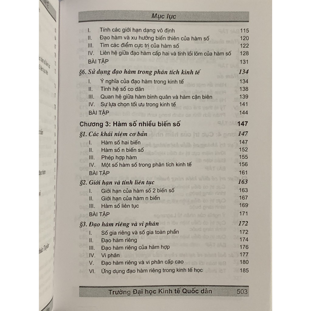 Sách - Giáo Trình Toán Cao Cấp Cho Các Nhà Kinh Tế - Phần II: Giải Tích Toán Học - Nhà Sách Pháp Luật New