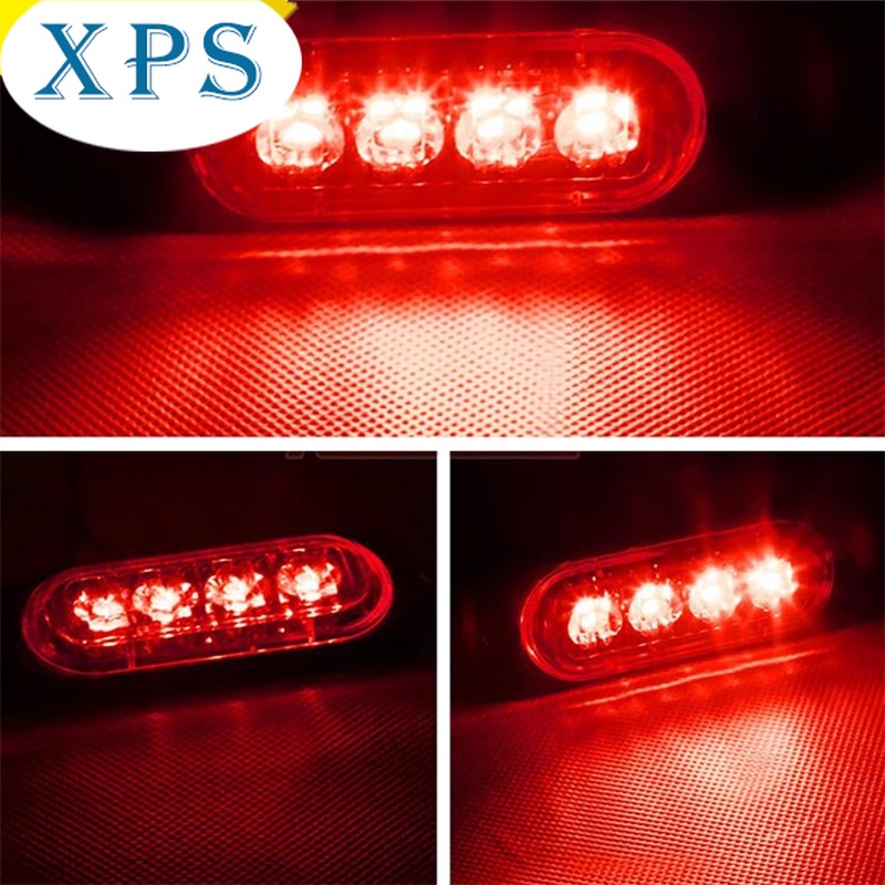 Xps 4 led đèn đánh dấu bên 12-24v đèn phác thảo chống thấm nước xe đầu kéo xe tải van xe buýt đèn báo cảnh báo an toàn