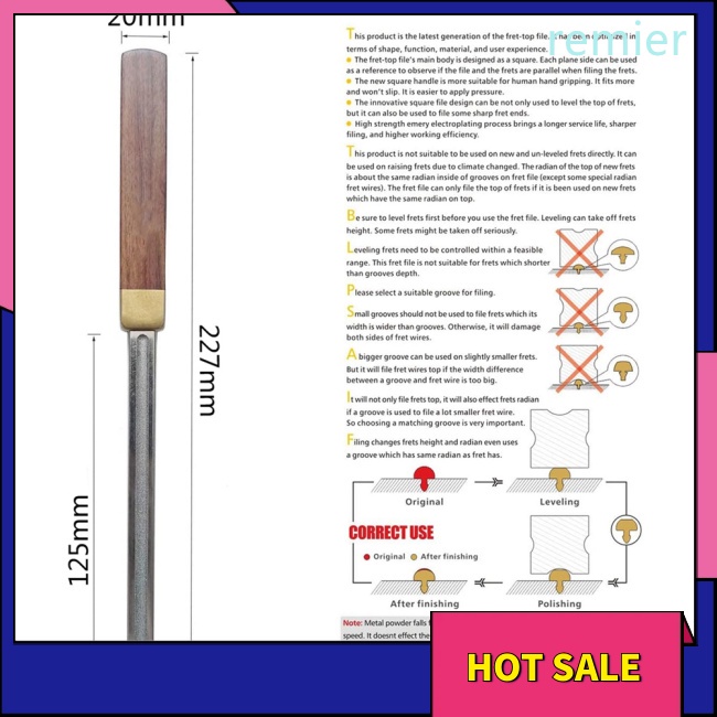 Re guitar fret file repair tool set guitar fret polishing eraser luthier tool