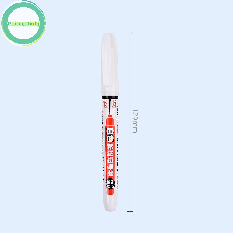 Pairhj 20mm mực trắng bút đánh dấu đầu dài phòng tắm trang trí chế biến gỗ bút đánh dấu lỗ sâu đa năng vn