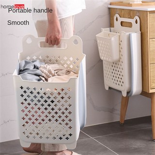 Giỏ đựng quần áo bẩn có thể gập lại giỏ đựng quần áo bẩn giỏ treo tường nhà tắm khung treo quần áo bẩn thùng giặt hộ gia đình homelove
