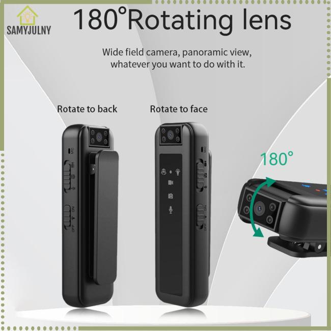 Sam body camera 1080p mini body camera với hồng ngoại tầm nhìn ban đêm cảnh sát body cam máy quay bỏ túi cho cuộc họp cưỡi ngựa