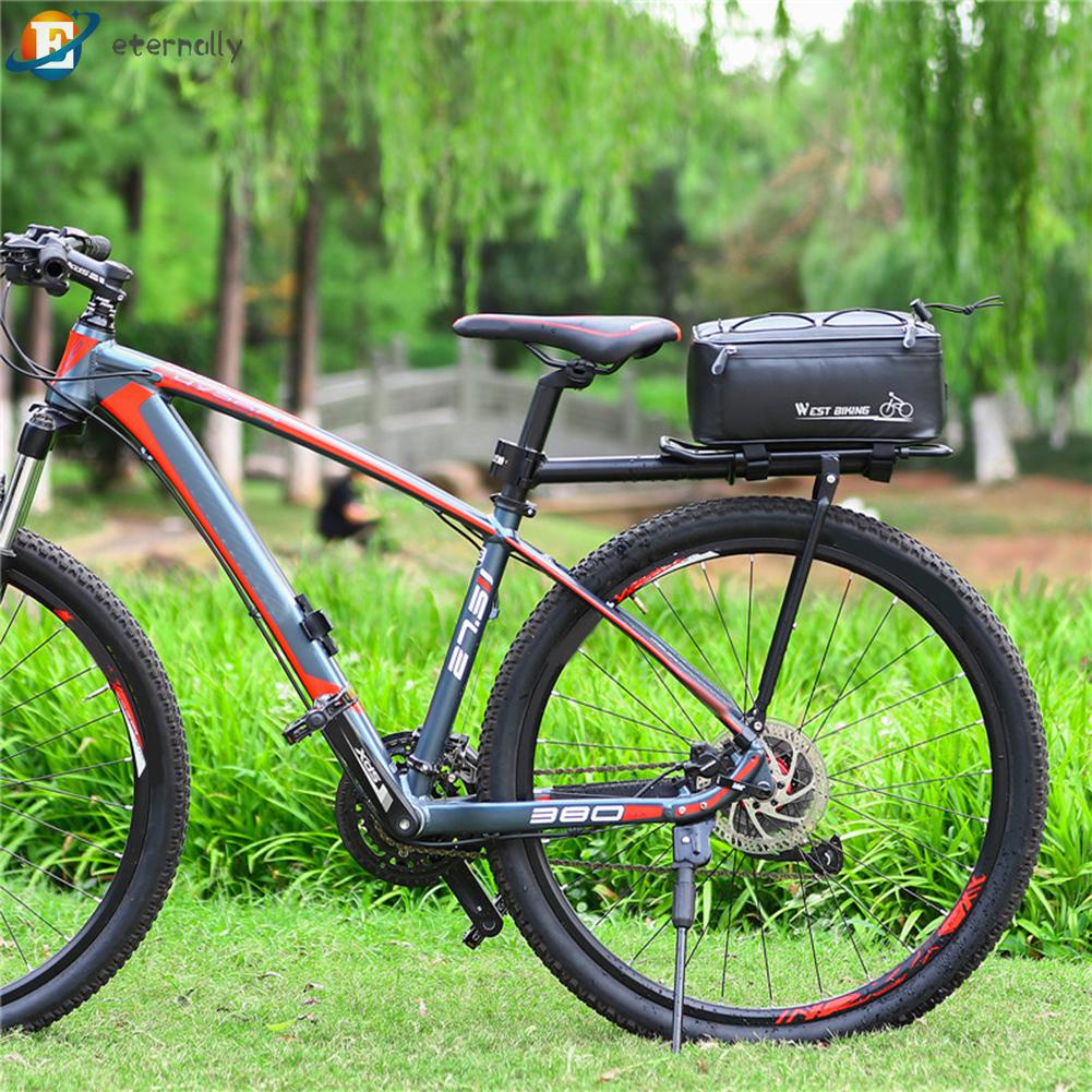 West biking 4l mtb bike back seat storage bag with rain cover saddle bag