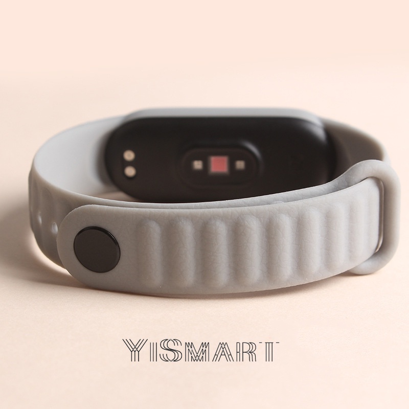 Dây đeo cho xiaomi mi band 7 6 5 nfc giả da silicone vòng đeo tay miband5 thay thế mi band 5 6 7 dây đeo thể thao