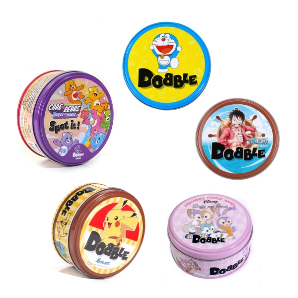 Lin spot it game phim hoạt hình anime dobble pokemon doraemon english cards board game for party kids quà tặng