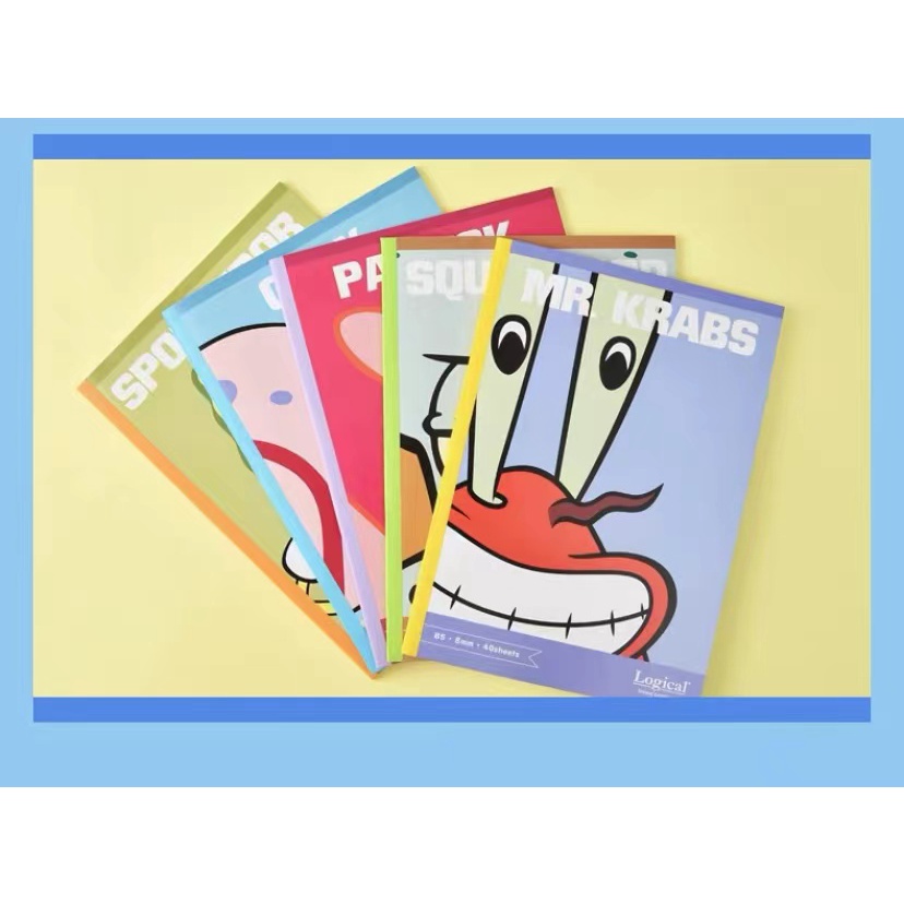 Tic tok little red book blogger pop spongebob squarepants family b5 notebook student notepad đồ dùng học tập cô gái phim hoạt hình dễ thương văn phòng phẩm