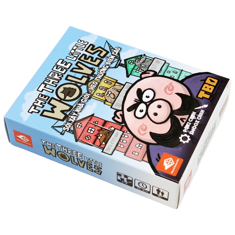Boardgame Three Little Wolves - Sói Xây Nhà Giỏi Heo Thưởng Điểm Cao
