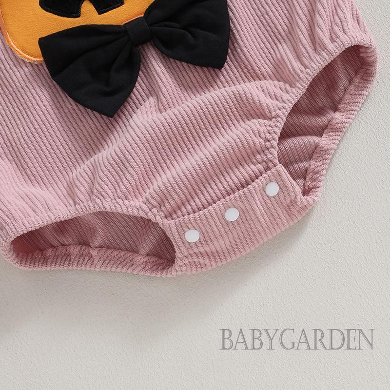 Jumpsuit Nhung SáT NáCh, HọA TiếT Bí Ngô halloween Cho Bé