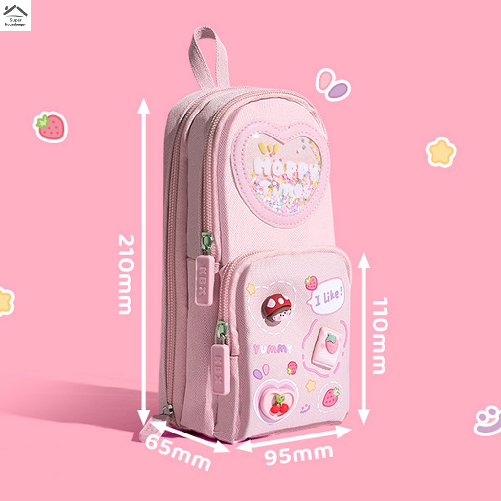 Trường túi hình dạng hộp bút chì danh mục vị trí drop-proof pen box