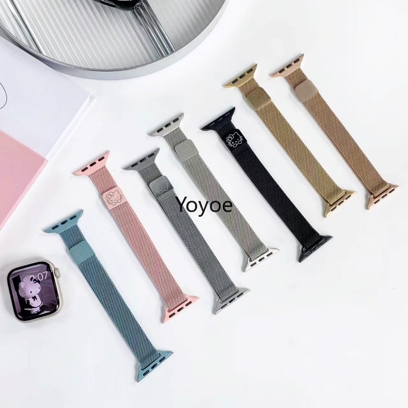 Milanese loop cho apple watch band 44mm 40mm 45mm 49mm 41mm 42mm 38mm vòng đeo tay kim loại mỏng cho iwatch series ultra 7 se 3 5 6 8 dây đeo