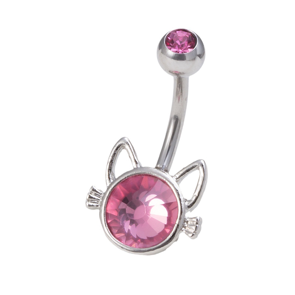 1 Khuyên Rốn Hình Mèo Hoạt Hình Dễ Thương