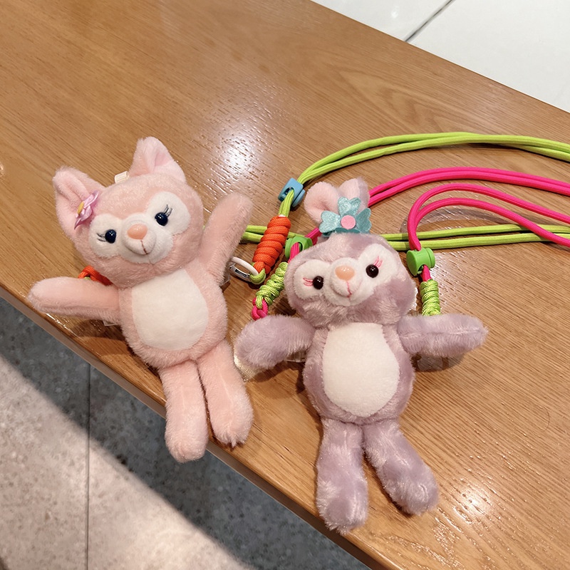 Ere1 lotso stellalou linabell phim hoạt hình điện thoại di động kẹp lưng dễ thương chuỗi chéo búp bê gấu dâu