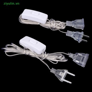 Ziyulin 1pc 3m plug extender wire with switch eu / us plug for led string light wedding christmas decor led garland lights vn