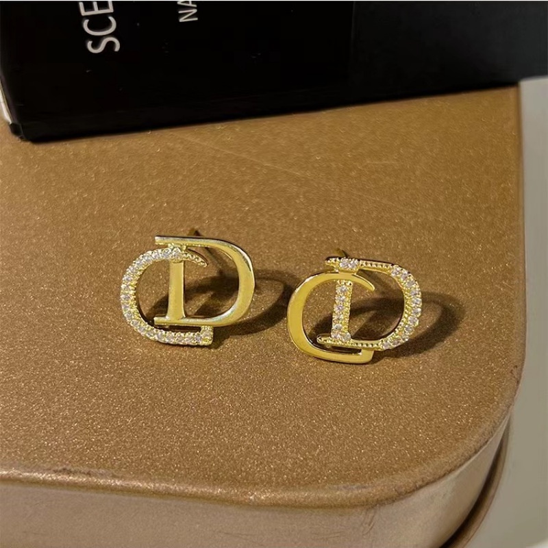 Bông Tai Mạ Bạc 925 Hình Vuông Đính Đá Thời Trang Cho Nữ