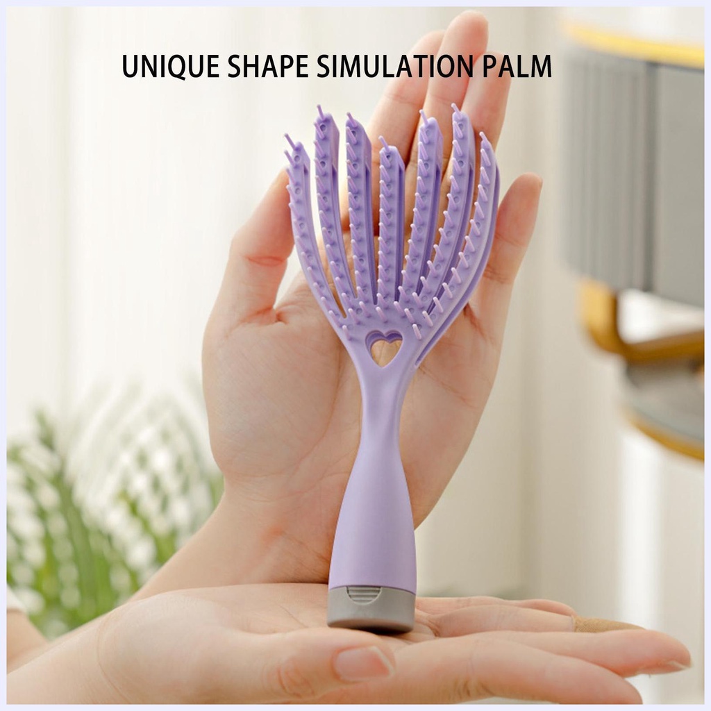 Lược chải tóc xoăn Lược chải tóc dài Lược massage gia đình cầm tay tích hợp gương nhỏ và dây buộc