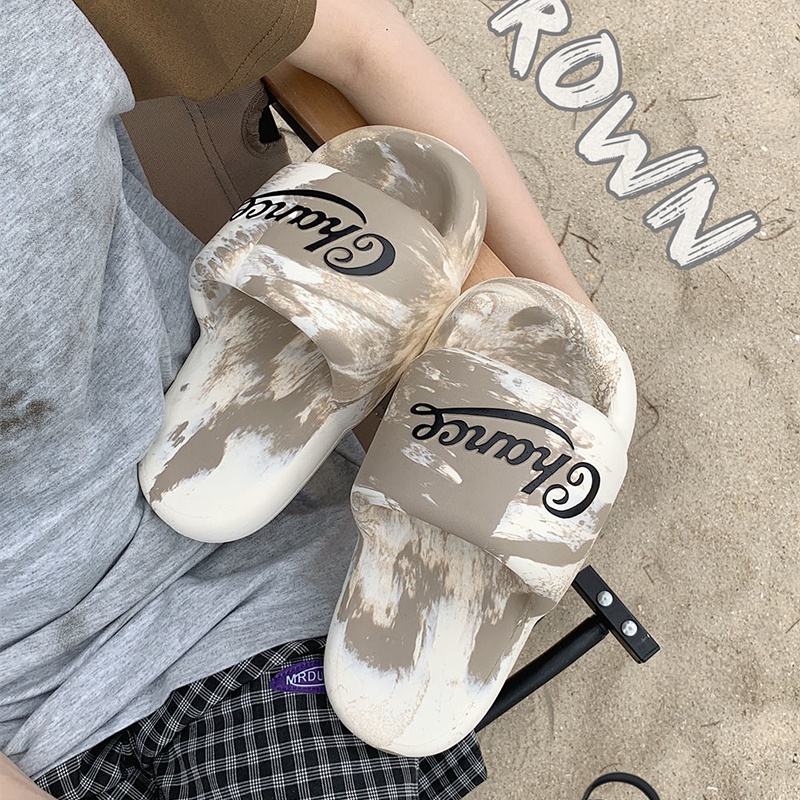 Prowow❤Dép Sandal eva Đế Dày Chống Trượt Phong Cách Thời Trang Đường Phố Dành Cho Cặp Đôi