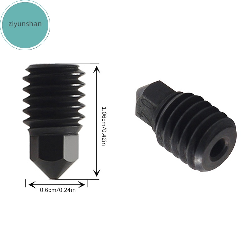 Vòi phun dòng chảy cao bằng thép cứng ziyunshan cho bambu carbon lab x1 combo 500°C Đầu phun fit bamboo p1p bambulabs x1 máy in 3d carbon hotend vn