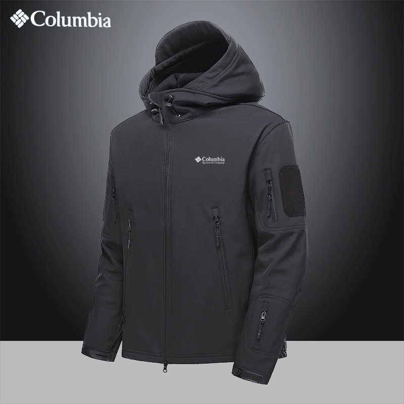 Áo Khoác Thể Thao Có Mũ Trùm Vải Bông Chống Nước Chống Lạnh Thoáng Khí Trọng Lượng Nhẹ Và Nhẹ Cho Nam colombian